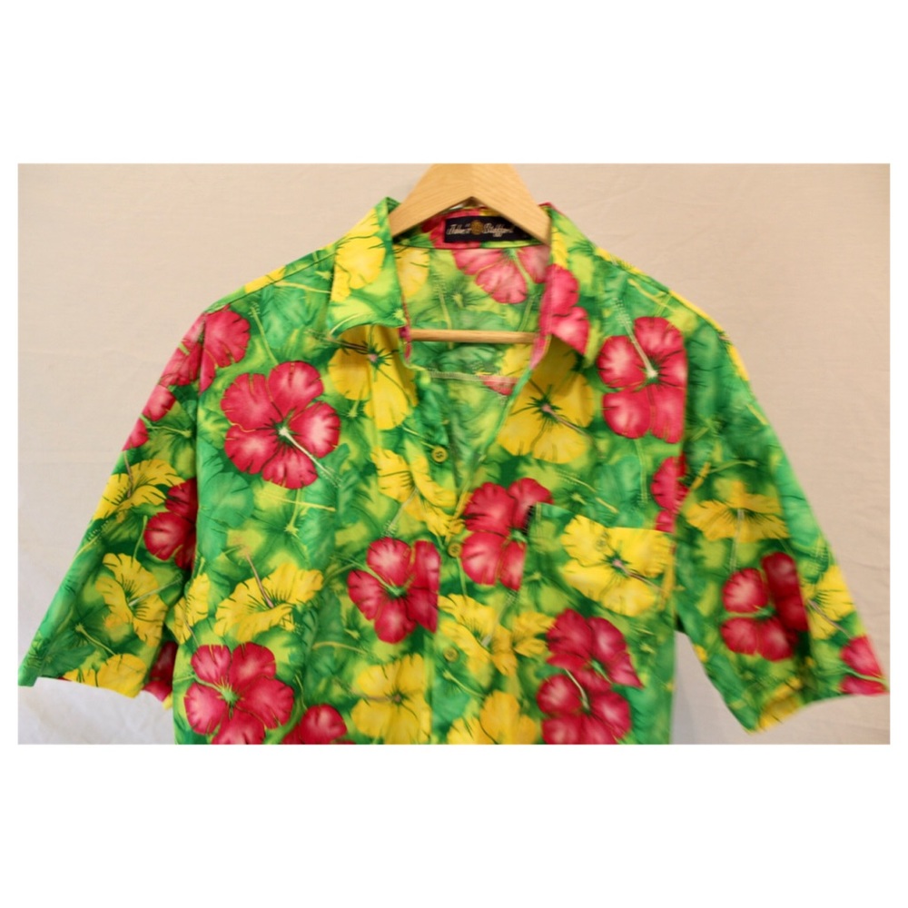 Vintage Bright Hawaiian Shirt John’s Stafford XL - Picture 5 of 9